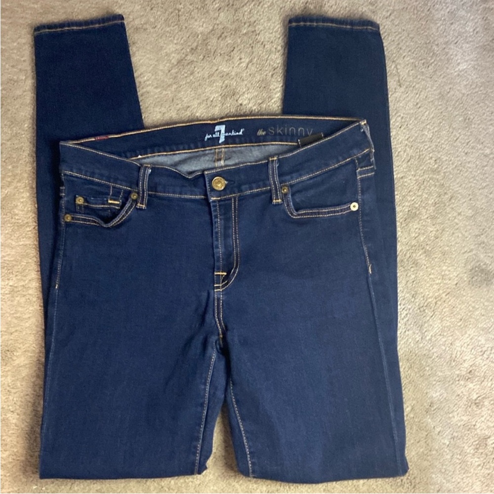7 For All Mankind Dark Wash Size 30 Women’s Skinny Jeans